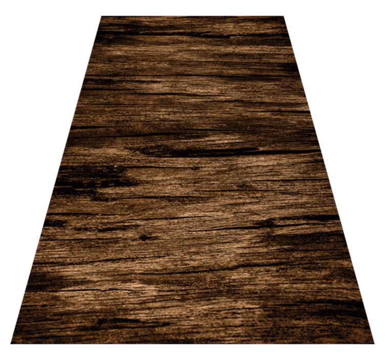 Alfombra vinílica imitación rayas marrón oscuro - TenVinilo