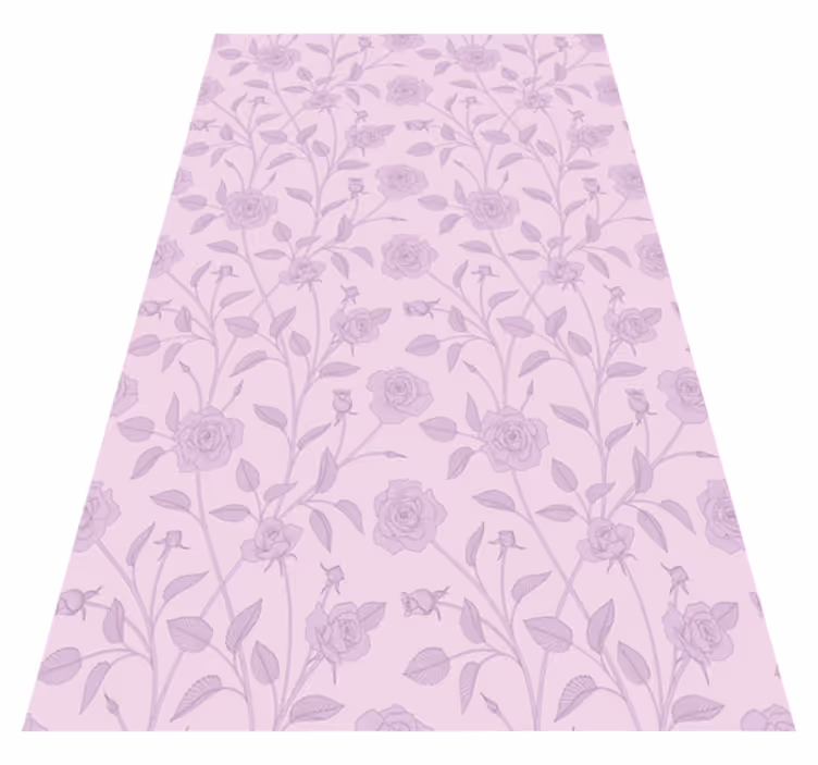 Alfombra vinílica vintage rosas vintage en óleo púrpura - TenVinilo