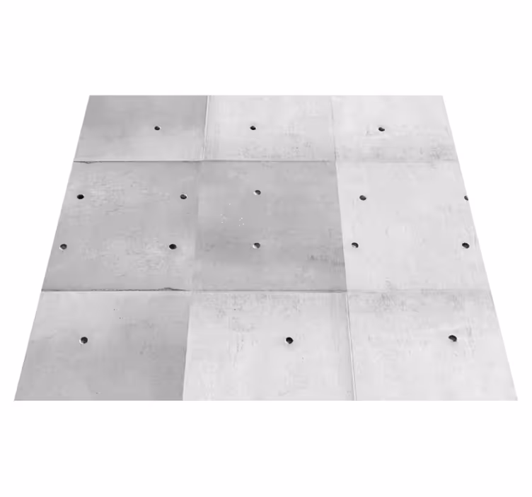 Alfombra vinílica imitación paneles de concreto minimalistas - TenVinilo