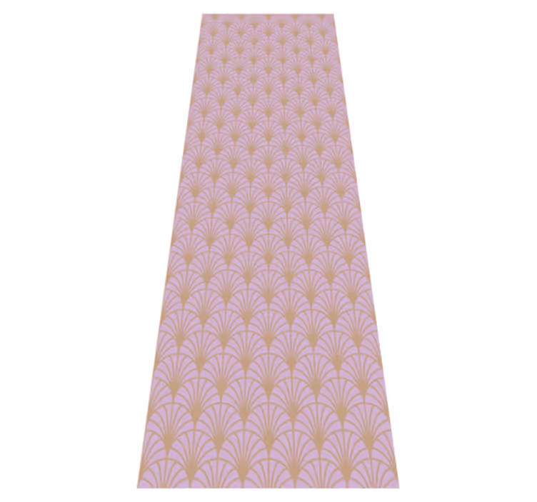 Alfombra vinílica vintage escamas rosa y oro - TenVinilo