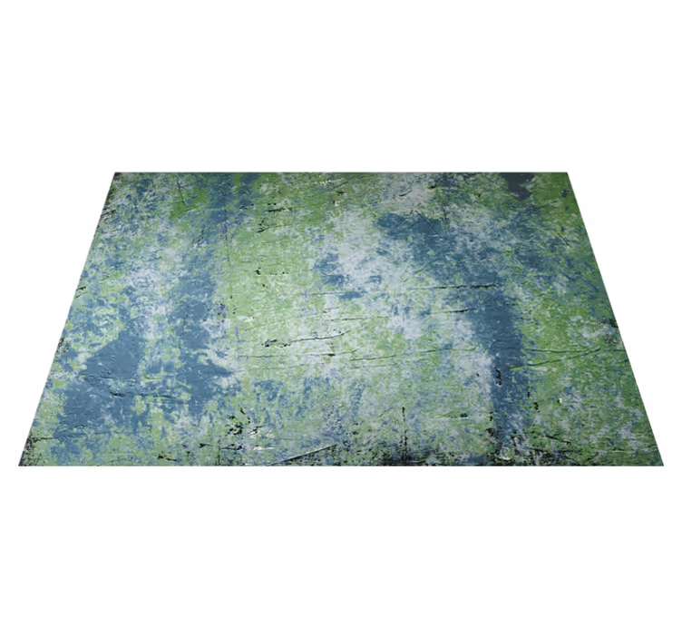 Alfombra vinílica vintage tonos azules envejecidos - TenVinilo