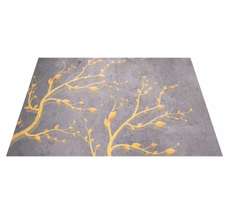 Alfombra vinílica vintage árbol dorado vintage - TenVinilo