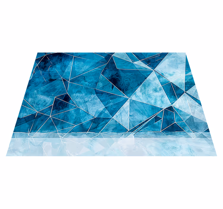 Alfombra vinílica imitación azul fracturado - TenVinilo