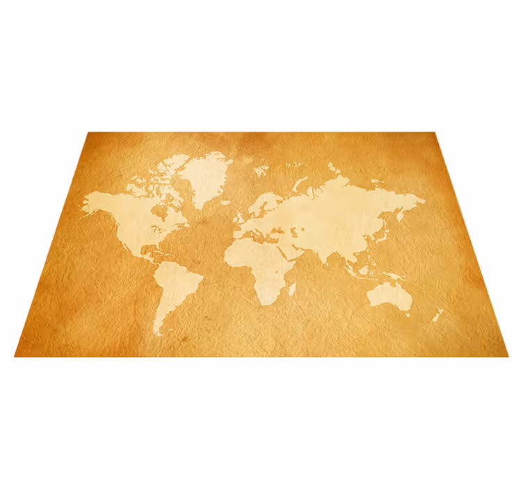 Alfombra de vinilo mapamundi mural de mapa vintage - TenVinilo
