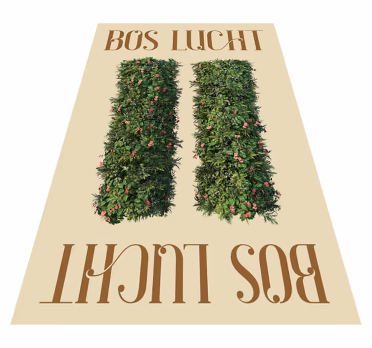 Alfombra vinílica frase aire de bosque - TenVinilo