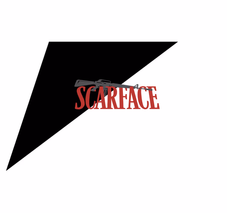 Alfombra vinílica frase imagen de scarface con texto - TenVinilo