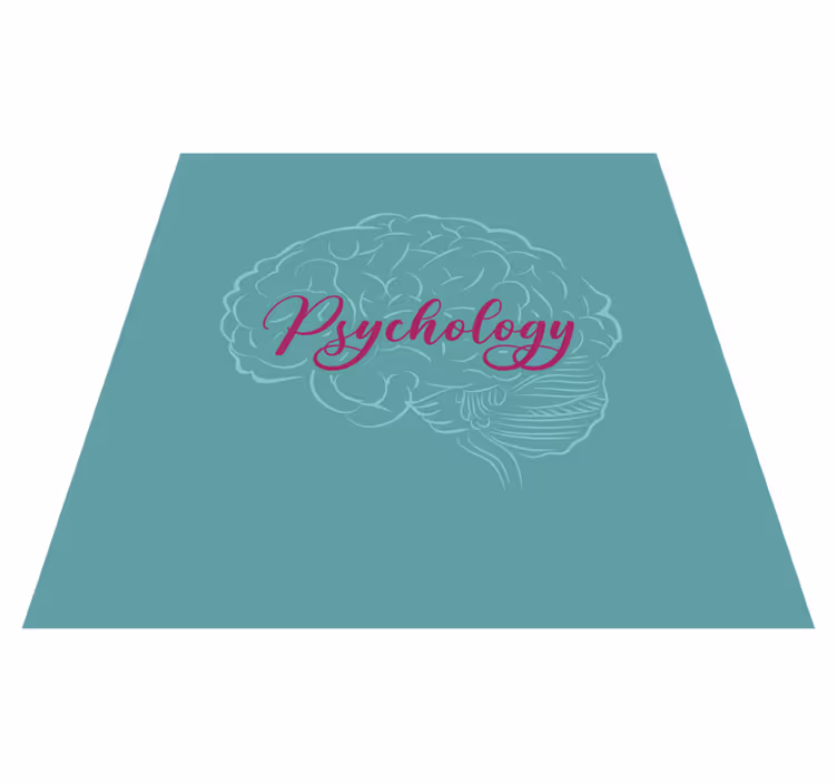 Alfombra vinílica frase cerebro psicológico - TenVinilo