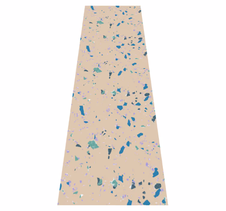 Alfombra vinílica imitación piedra terrazzo colorida - TenVinilo