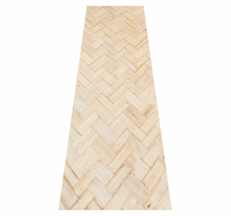 Alfombra vinílica imitación parquet espiga blanca - TenVinilo