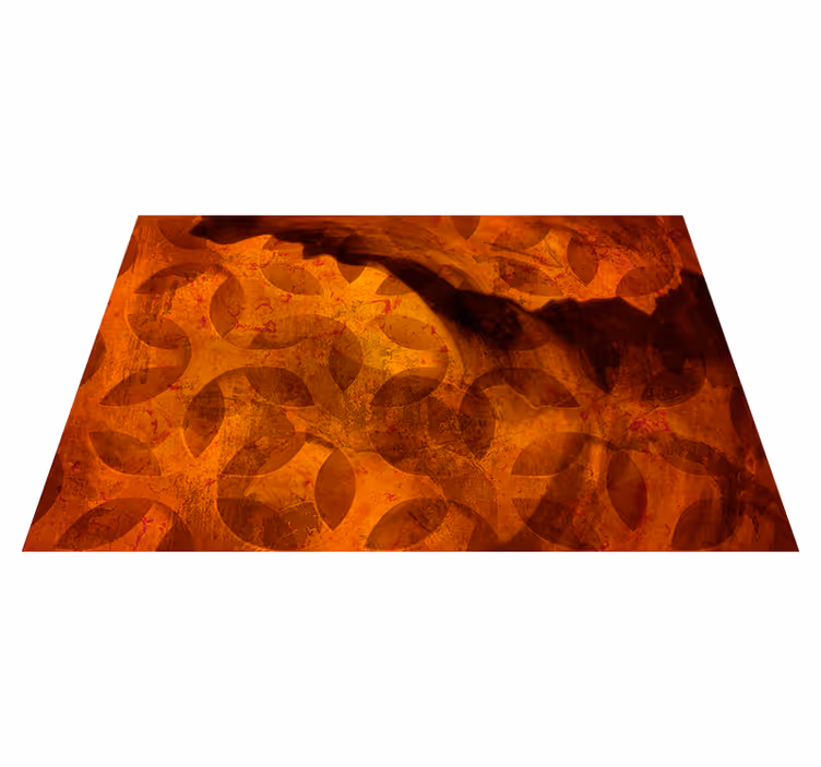 Alfombra de vinilo geométrica geométricos abstracto naranja - TenVinilo