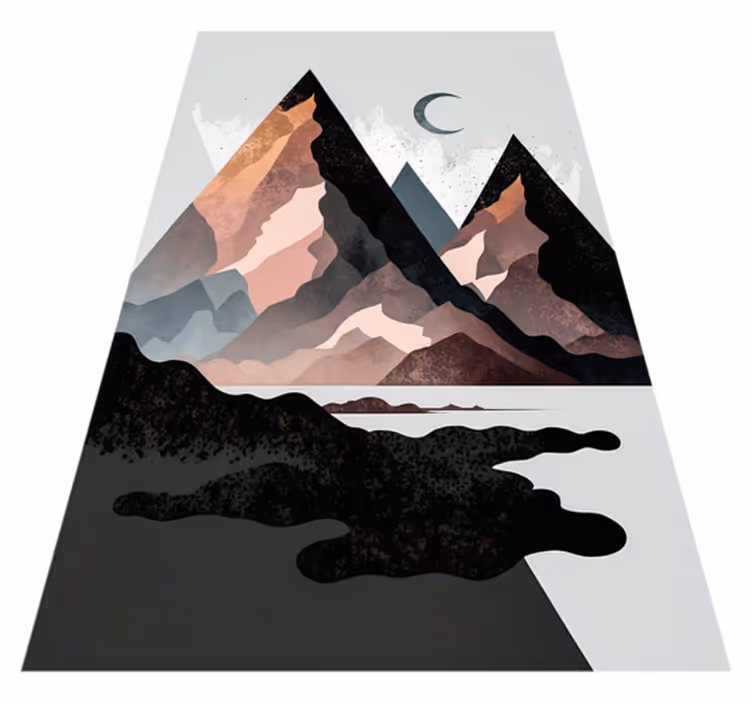 Alfombra de vinilo geométrica montañas nórdicas - TenVinilo