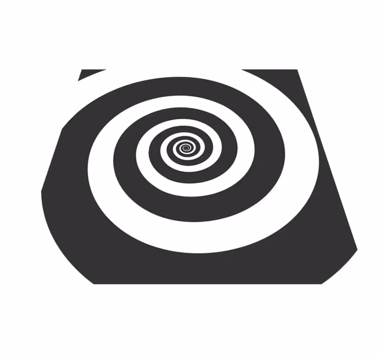 Alfombra de vinilo geométrica movimiento espiral - TenVinilo