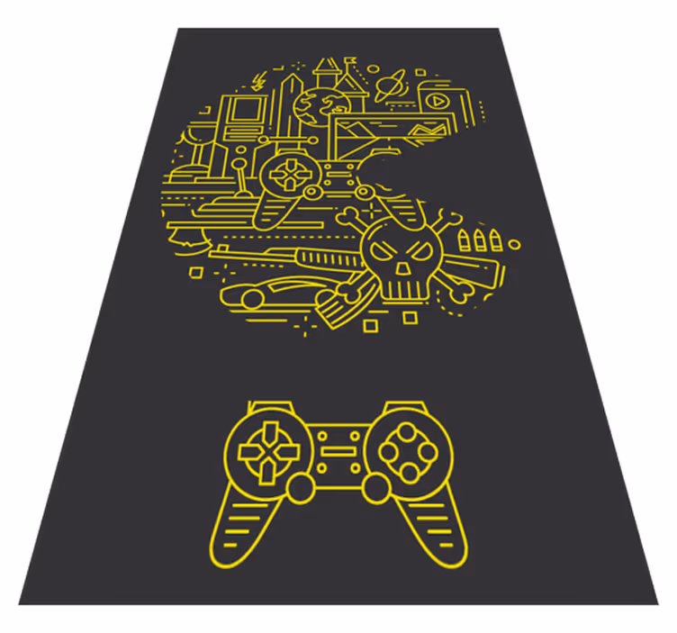 Alfombra vinílica de juegos infantil chupete amarillo - TenVinilo