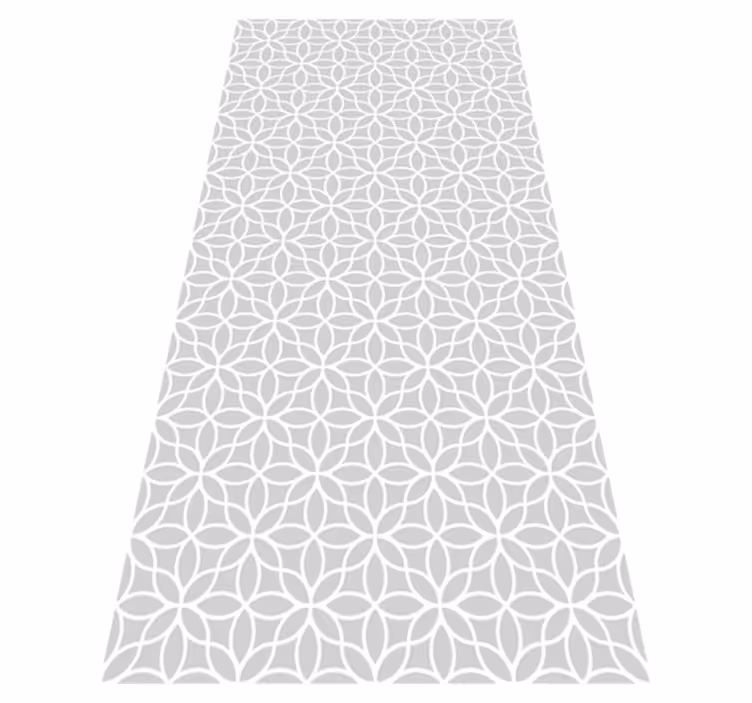 Alfombra vinílica salón diseño moderno gris y blanco - TenVinilo