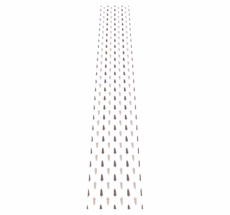 Alfombra vinílica pasillo patrón marrón y blanco - TenVinilo