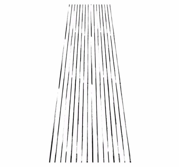 Alfombra vinílica pasillo en blanco y negro - TenVinilo