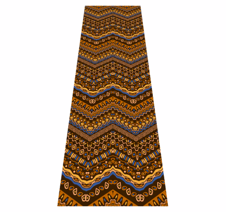 Alfombra vinílica pasillo estilo africano tribal - TenVinilo