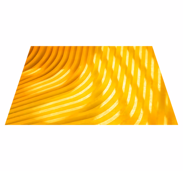 Alfombra vinílica amarilla ondas tridimensionales - TenVinilo