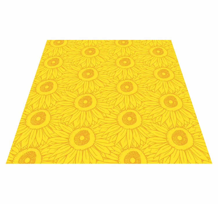 Alfombra vinílica amarilla tonos suaves de girasol - TenVinilo