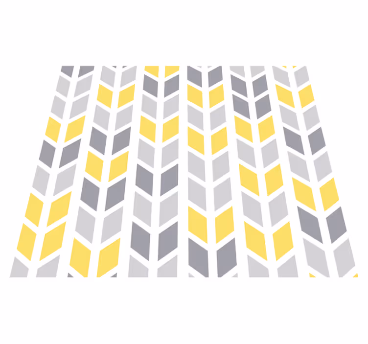 Alfombra vinílica amarilla con patrón gris y amarillo - TenVinilo