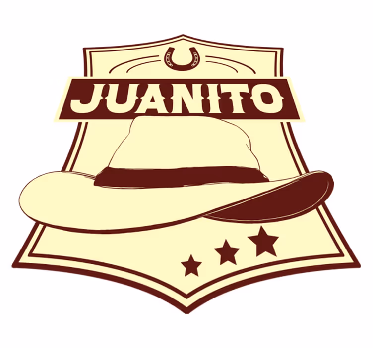 Alfombra vinílica marrón sombrero vaquero nevera - TenVinilo