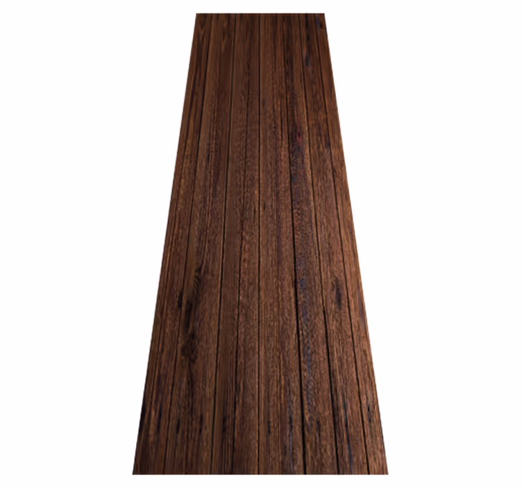 Alfombra vinílica marrón tablones de madera rústica - TenVinilo