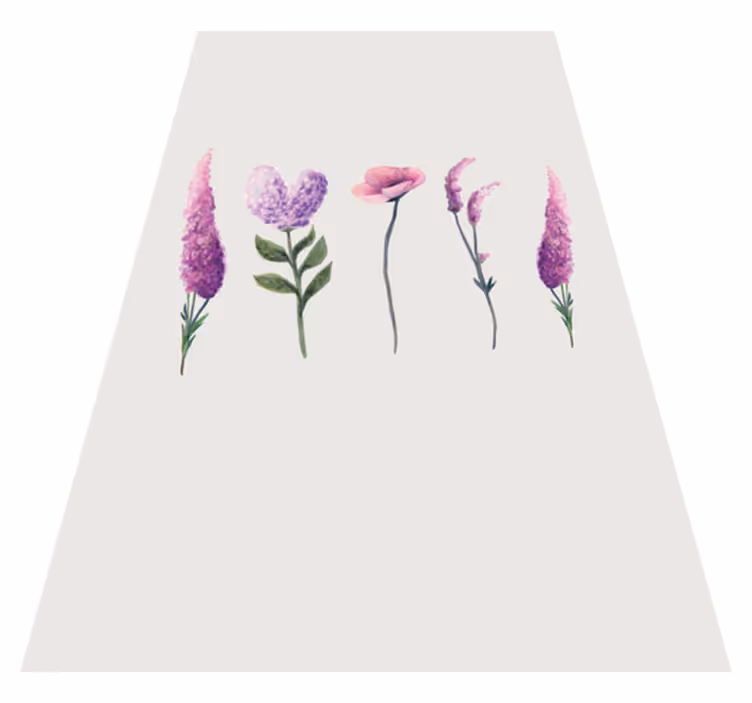 Alfombra vinílica morada flor de clavo dibujo - TenVinilo