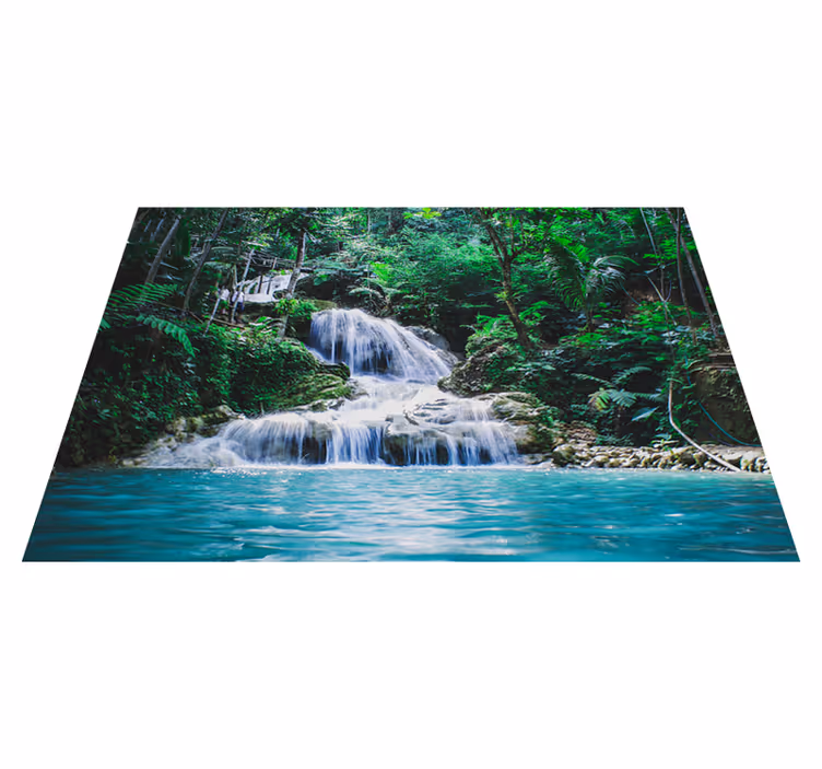 Alfombra vinílica verde en trópicos - TenVinilo