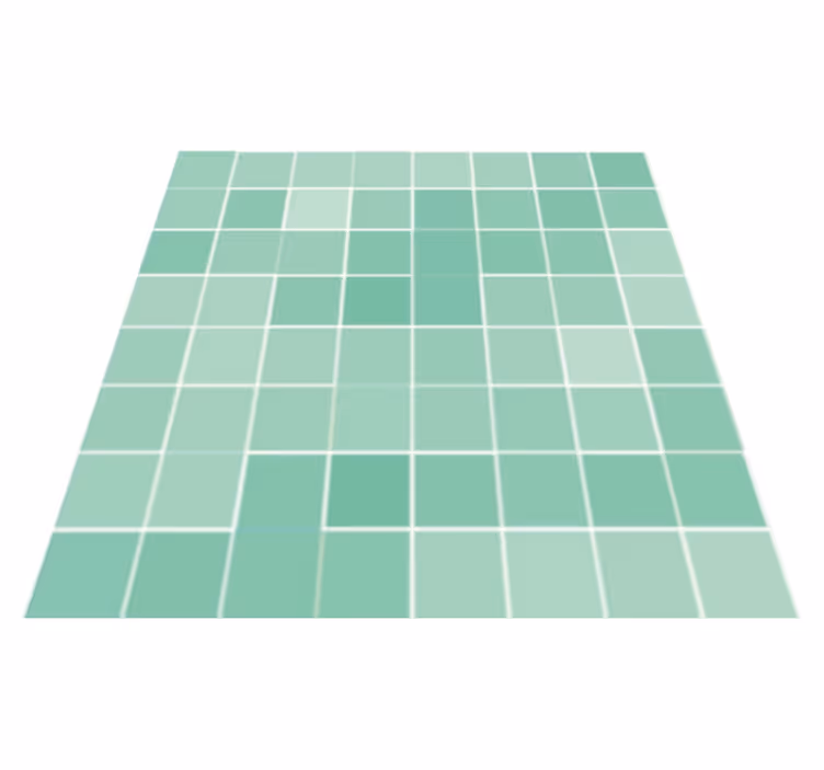 Alfombra vinílica verde azulejo cerámico cuadrado - TenVinilo