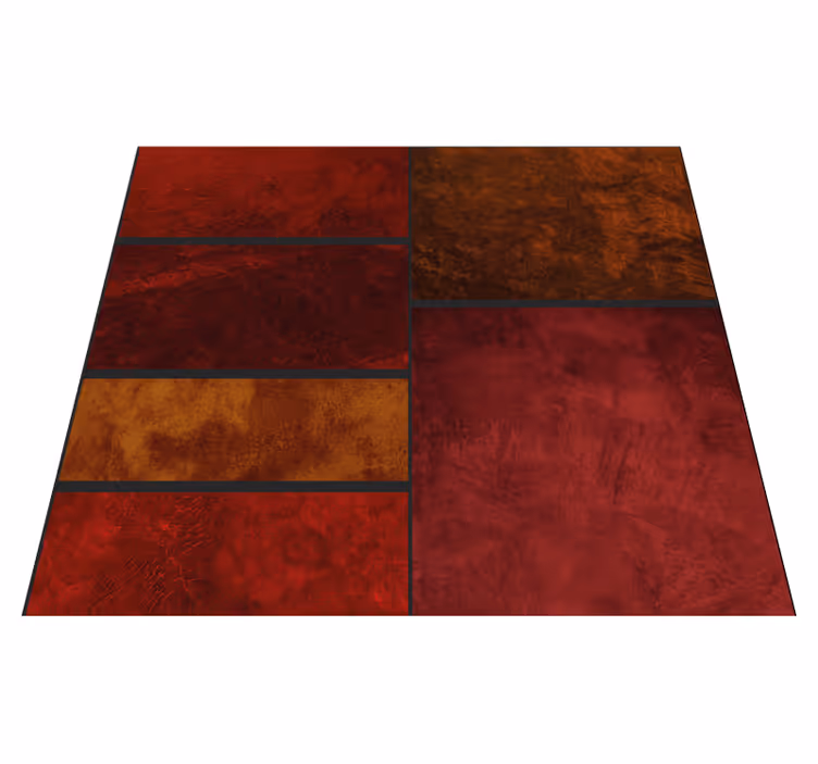 Alfombra vinílica exterior diseño de parches texturizados - TenVinilo