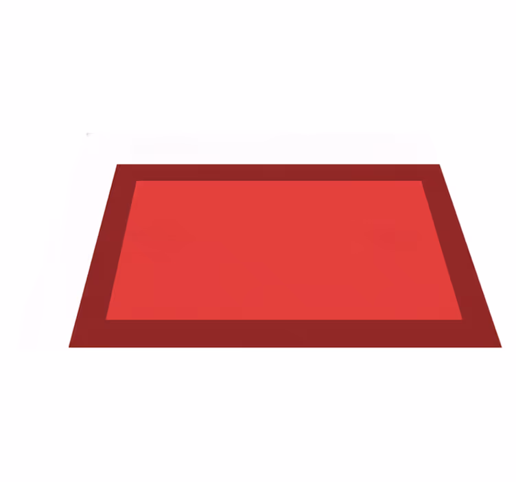 Alfombra vinílica roja con lados rojos y centro claro - TenVinilo
