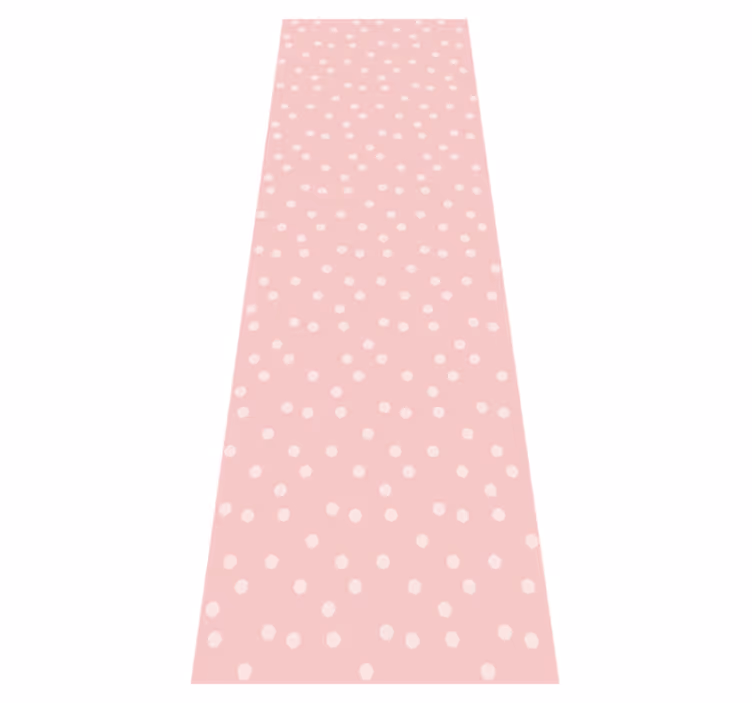 Alfombra vinílica rosa fondo de puntos pastel suave - TenVinilo