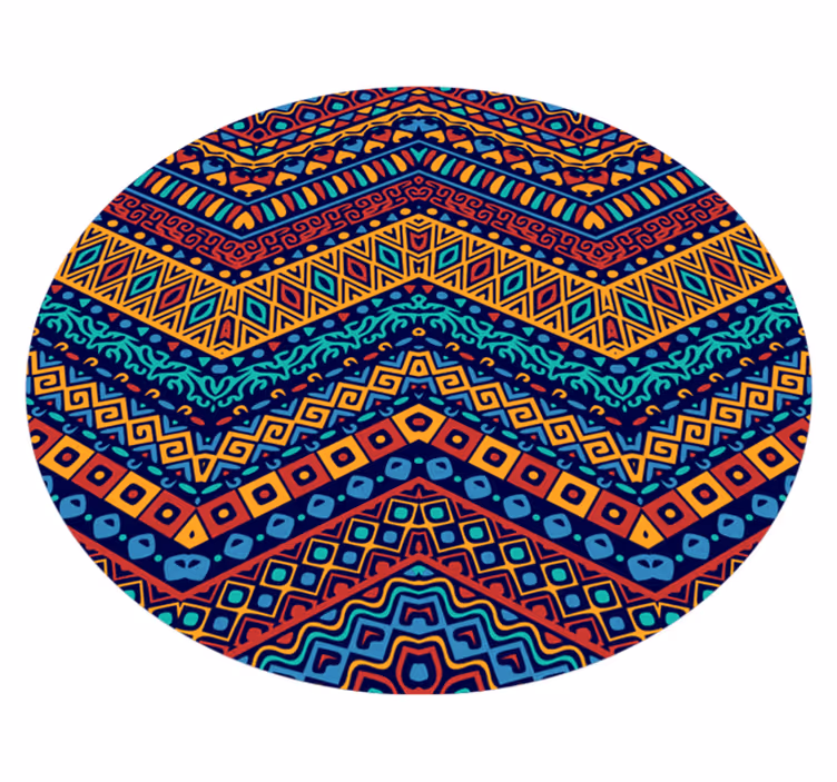 Alfombra vinílica étnica diseño étnico - TenVinilo
