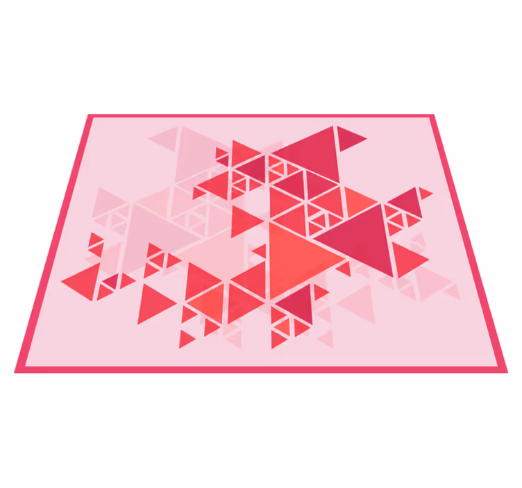Alfombra vinílica rosa triangulos - TenVinilo