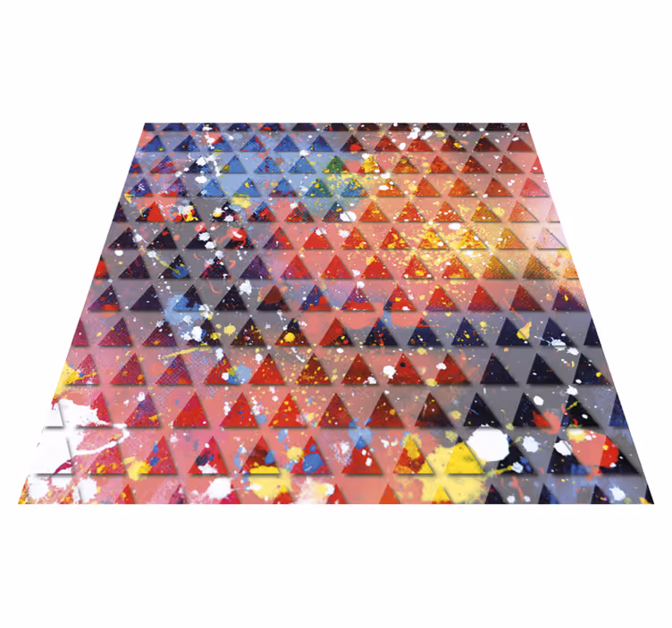 Alfombra de vinilo geométrica mosaico triangular abstracto - TenVinilo
