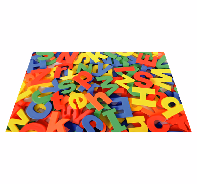 Alfombra vinílica abecedario juego de letras - TenVinilo