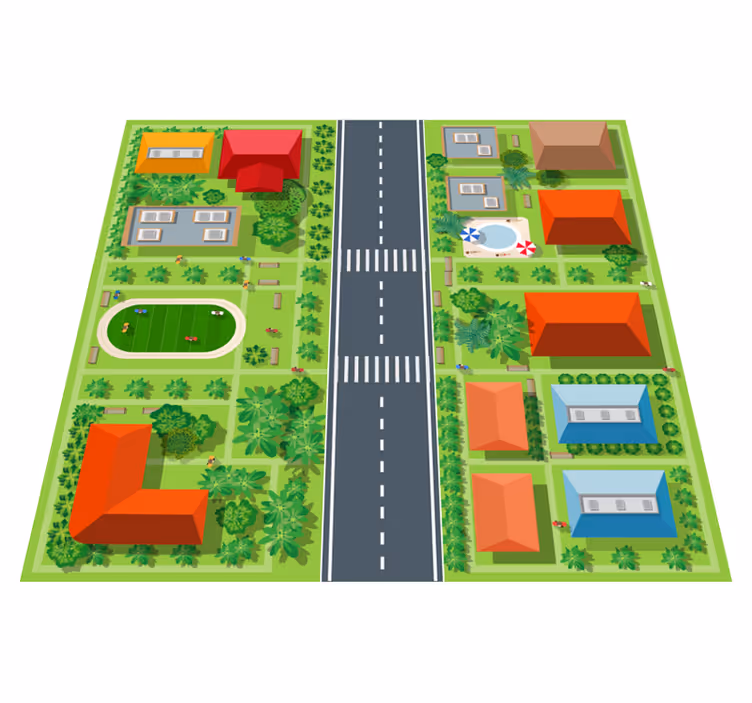 Alfombra carretera para niños - TenVinilo