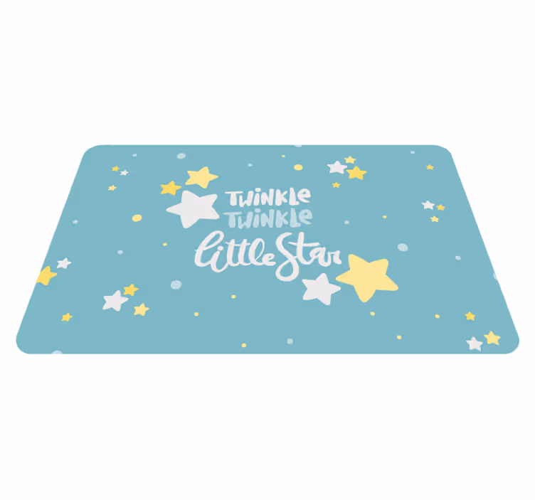 Alfombra de vinilo infantil para habitación estrellada - TenVinilo