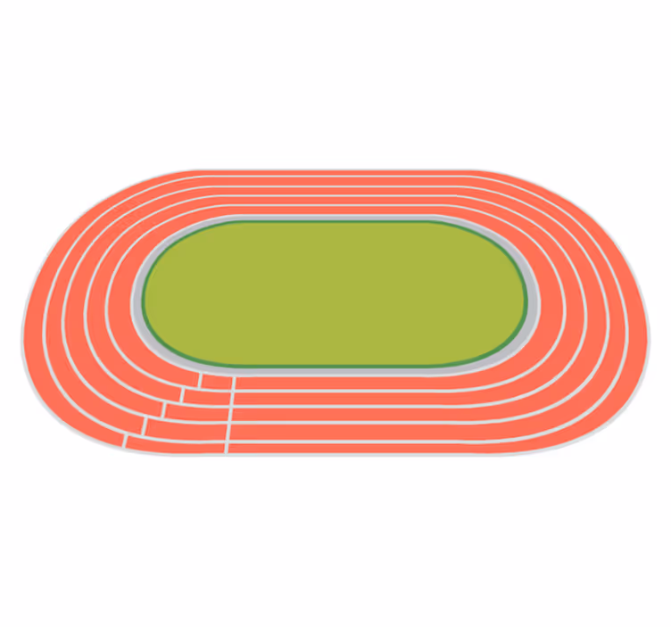 Alfombra vinílica juvenil pista de atletismo - TenVinilo