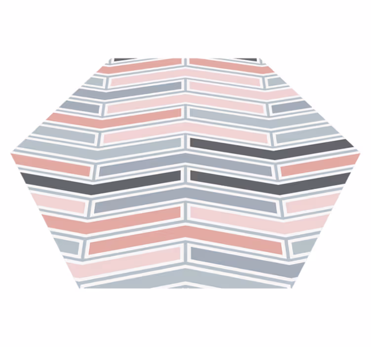 Alfombra vinílica estilo nordico hexagonal - TenVinilo