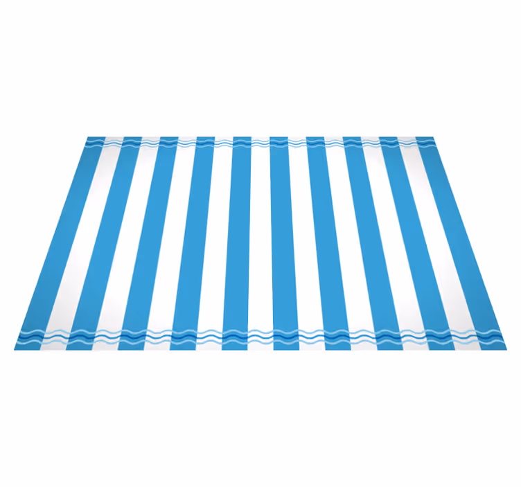 Alfombra vinílica marinera raya azul y blanca - TenVinilo