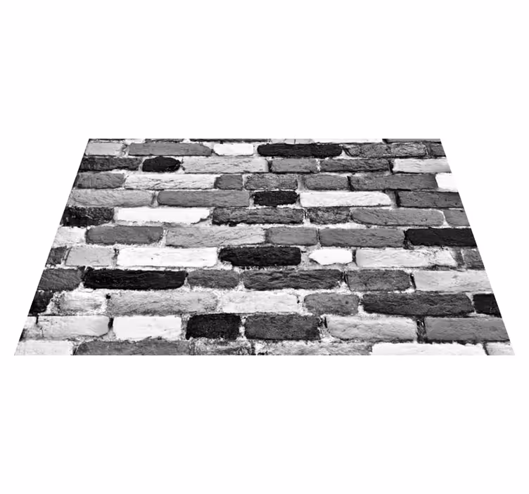 Alfombra vinílica textura piedra adoquines realistas - TenVinilo
