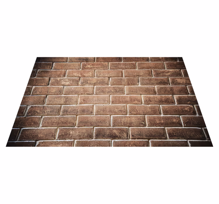 Alfombra vinílica salón ilusión de ladrillo - TenVinilo