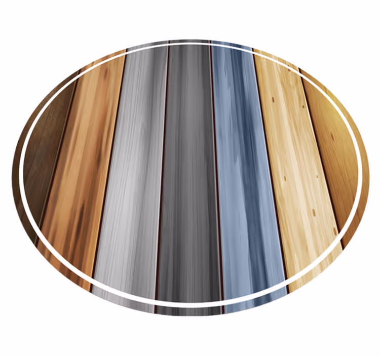 Alfombra vinílica textura madera círculo de madera rayada - TenVinilo