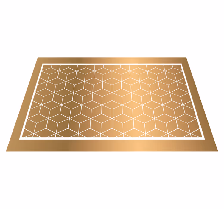 Alfombra de vinilo geométrica ilusión cuboide geométrica - TenVinilo