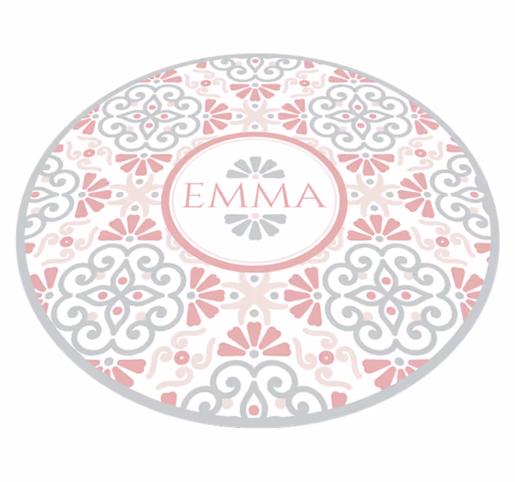 Alfombra vinílica personalizable mandala personalizado - TenVinilo