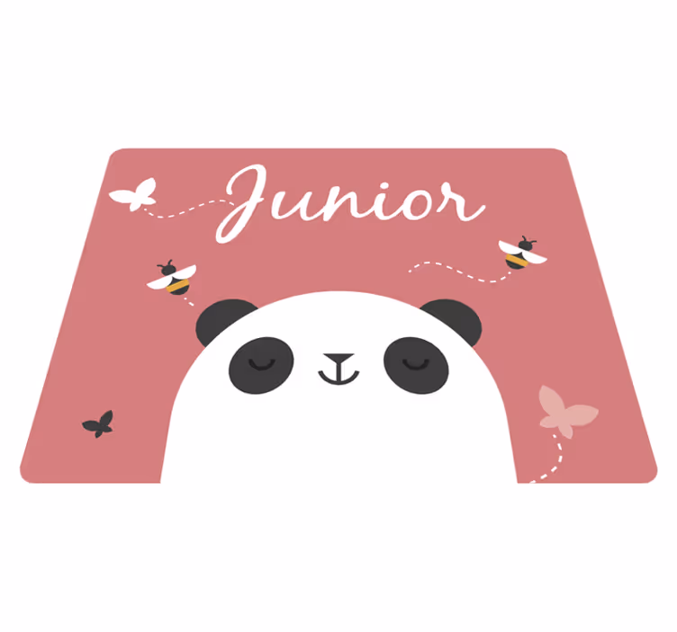Alfombra vinílica personalizable panda personalizado - TenVinilo