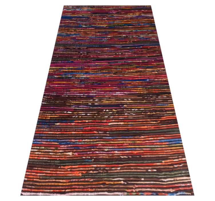Alfombra vinílica rayas rayas multicolores - TenVinilo