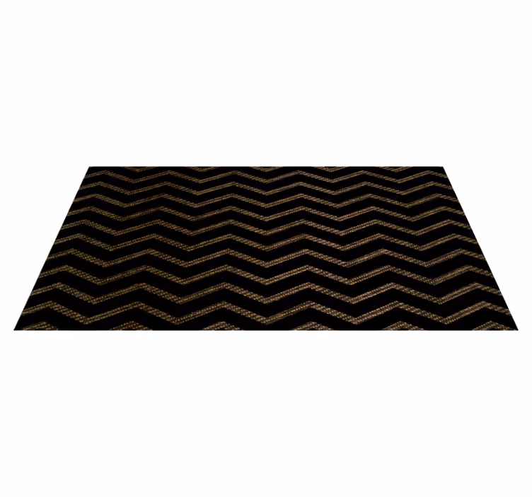 Alfombra vinílica rayas zig zags oscuras - TenVinilo