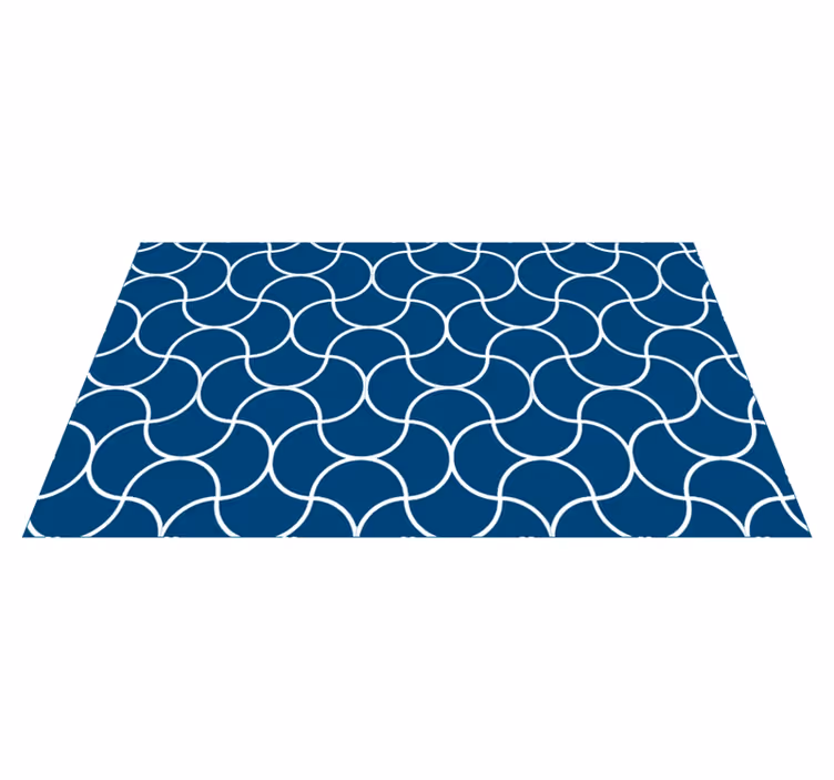 Alfombra vinílica baño patrón de onda geométrica - TenVinilo